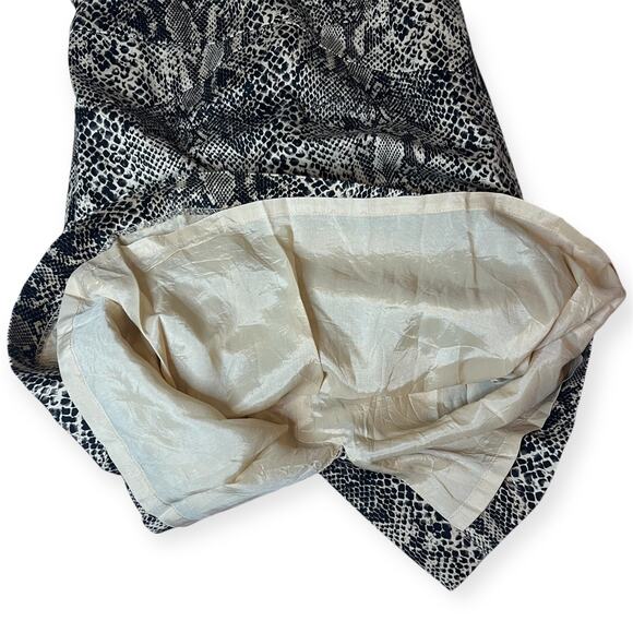 Michael Kors Snakeskin Print Sheath Dress Beige Black Bodycon Cocktail Size 6 - Picture 11 of 14